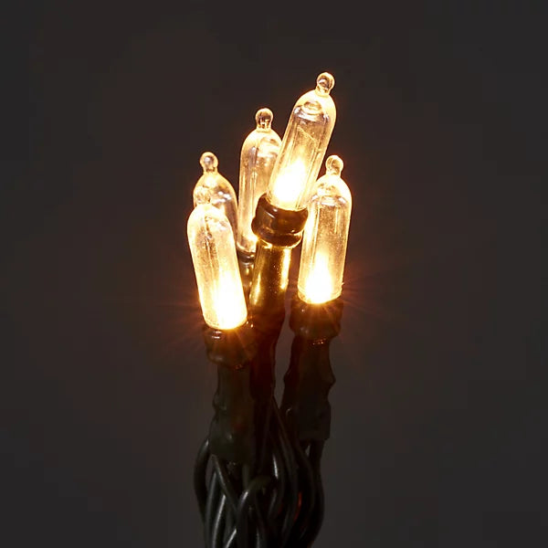 120 Warm white LED lights With timer function String lights with 11.14m Green cable