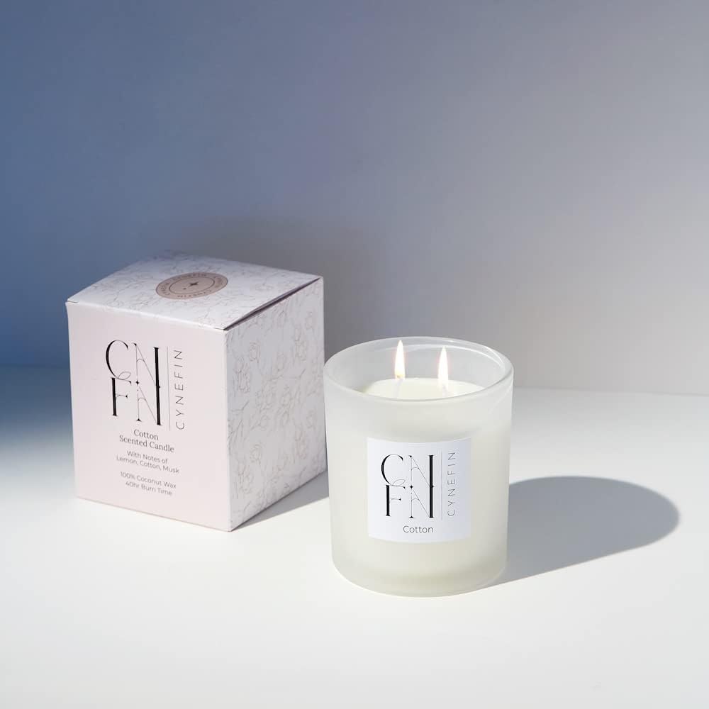 CNFN Fresh Linen Cotton Scented Candle