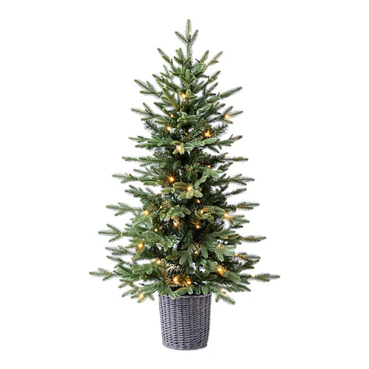 4ft Full Thetford Warm White Light LED Natural Pre-lit Artificial Christmas tree