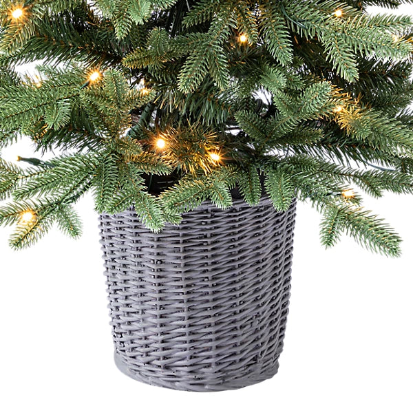 4ft Full Thetford Warm White Light LED Natural Pre-lit Artificial Christmas tree