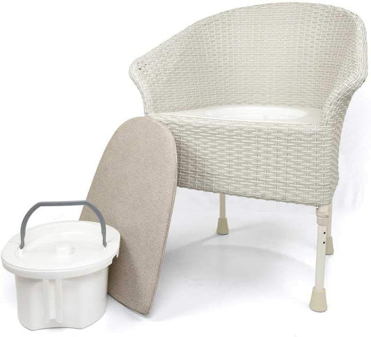 NRS Healthcare Walton Height Adjustable Commode Chair, Grey