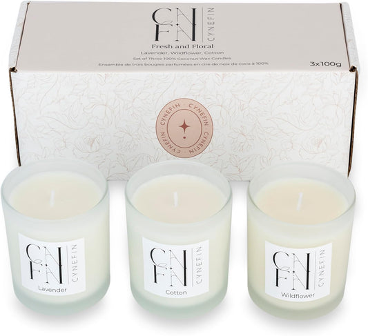 CNFN Fresh and Floral Scented Candle Gift Set