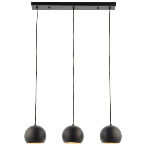 Pella 3 Light Matt Black Pendant Light