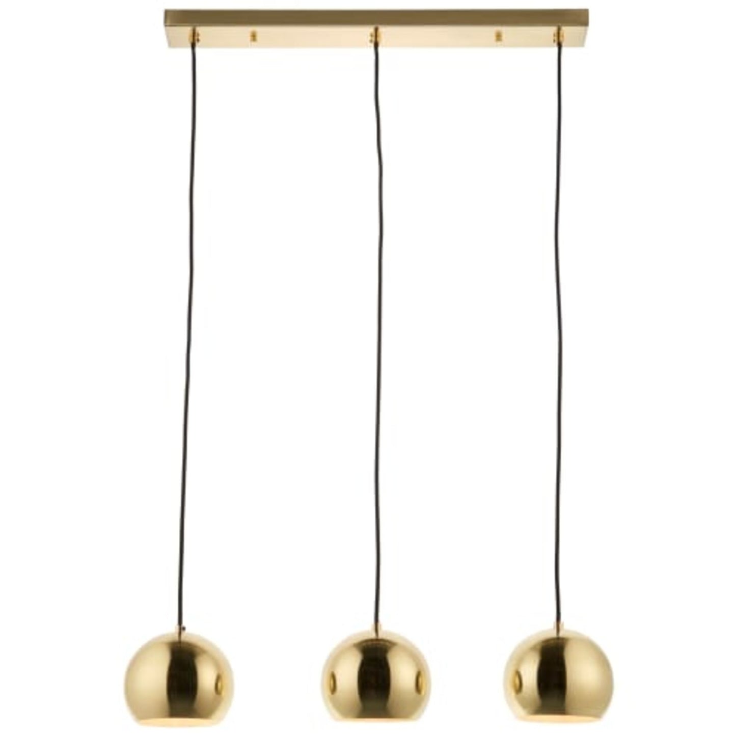 Saxby Pella Three Light Led Bar Pendant Satin Brushed Gold