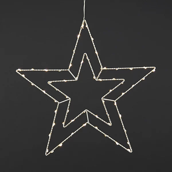 Ice white & warm white LED Star Freestanding & wall-mounted Silhouette (H) 480mm