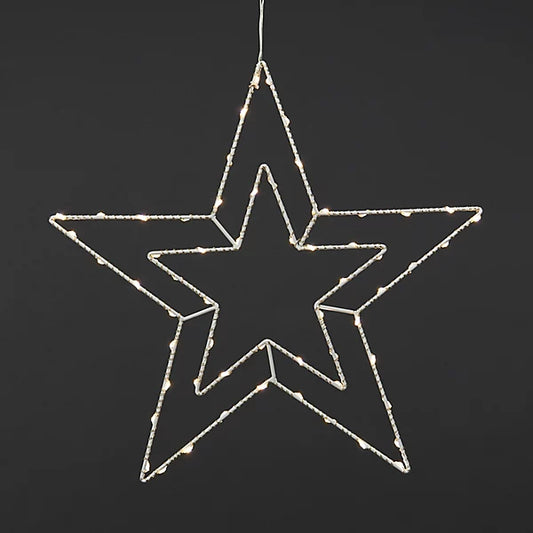 Ice white & warm white LED Star Freestanding & wall-mounted Silhouette (H) 480mm